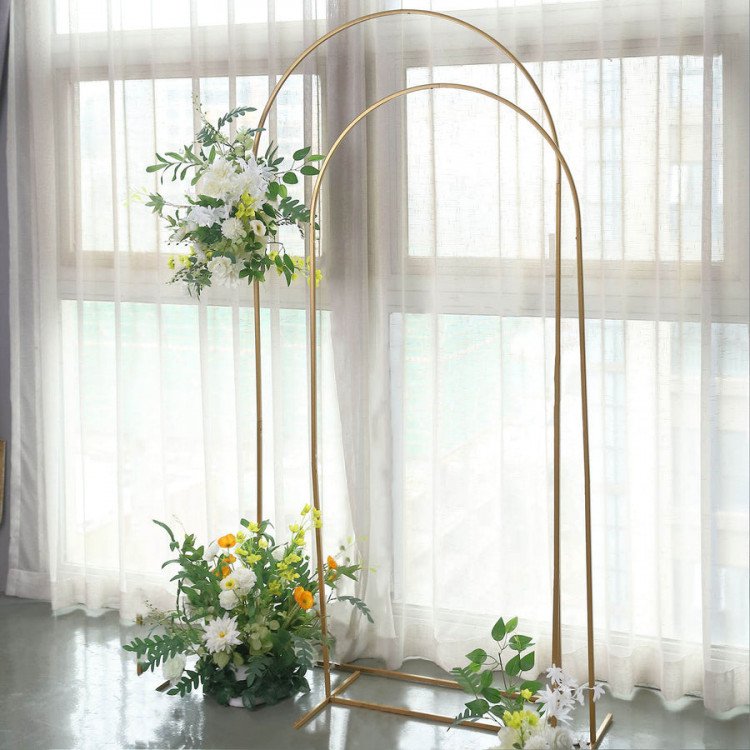 Gold Metal Arch Round - 6ft