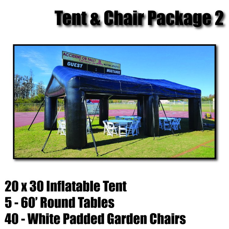 20 x 30 Tent, Table, and Chairs Pack