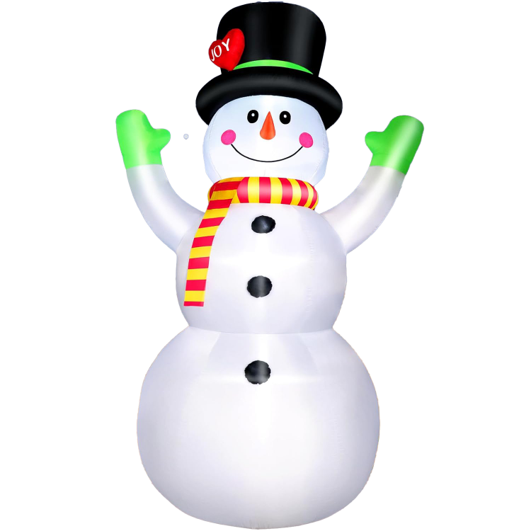 10ft Inflatable Snowman with LED Lights