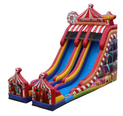 24ft Double Lane Dry Slide-Carnival Theme