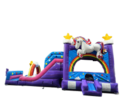 Unicorn XL Wet Dry Combo Water Slide & Bounce House