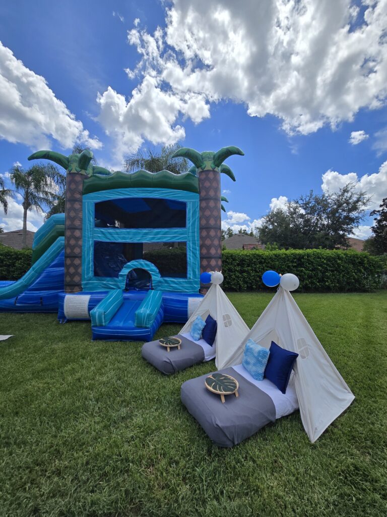blue stitch sleepover birthday party