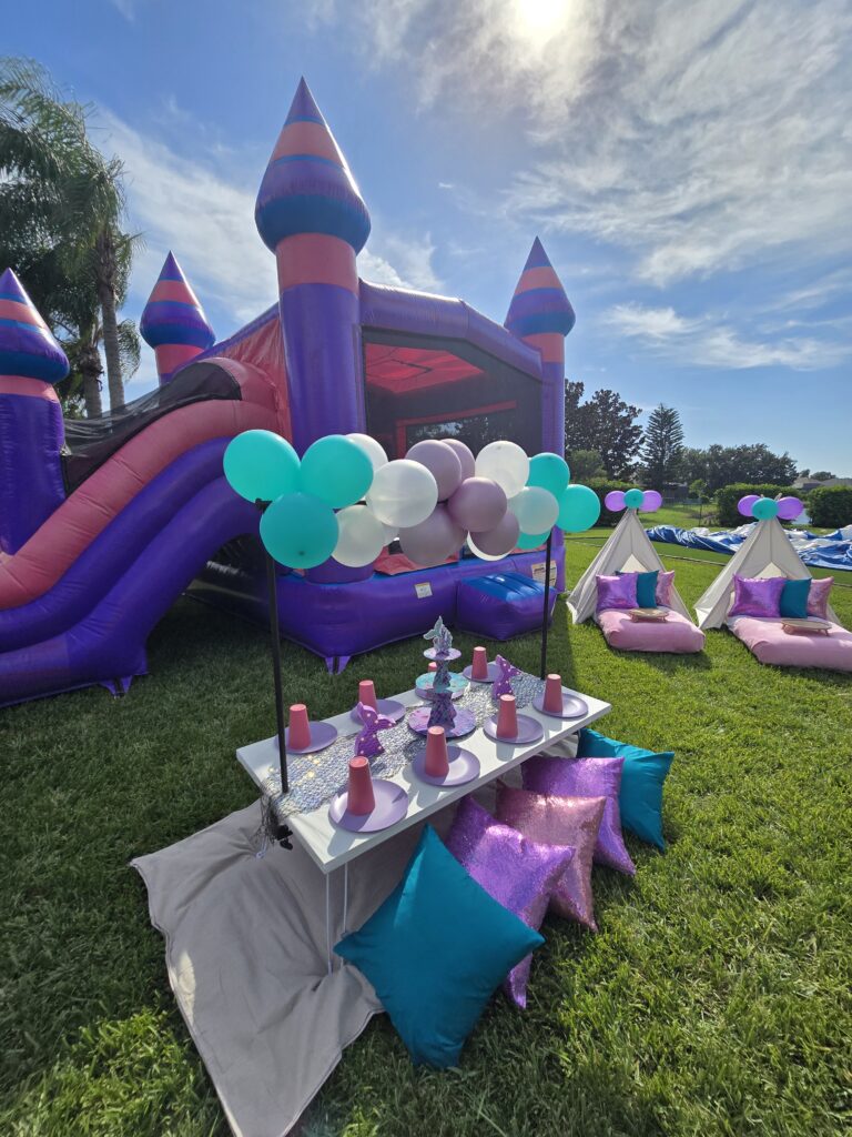 mermaid bounce house birthday party
