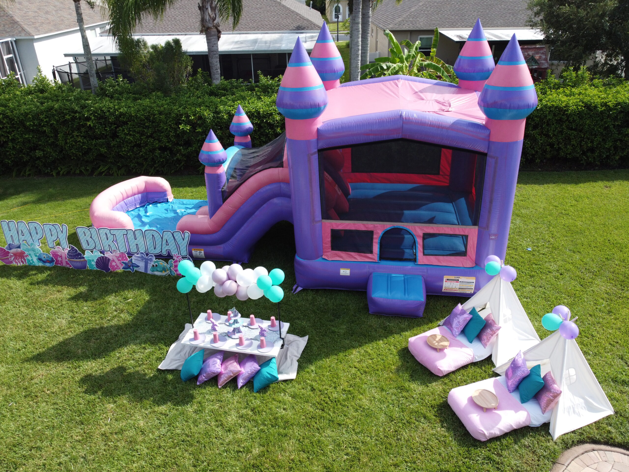 bounce house mermaid birthday party odessa fl