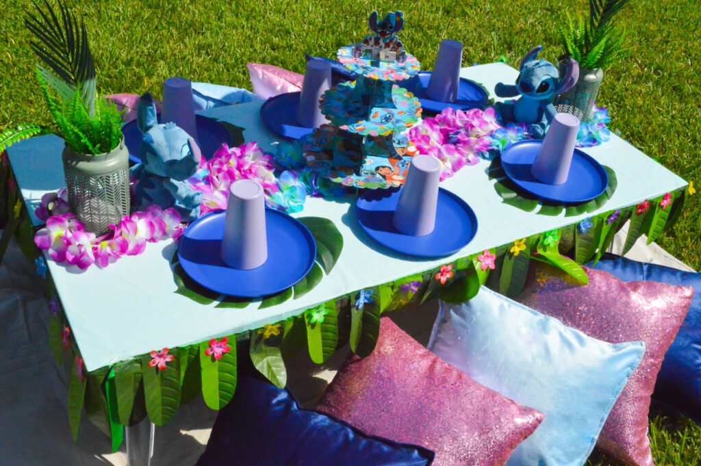 pink stitch picnic birthday party