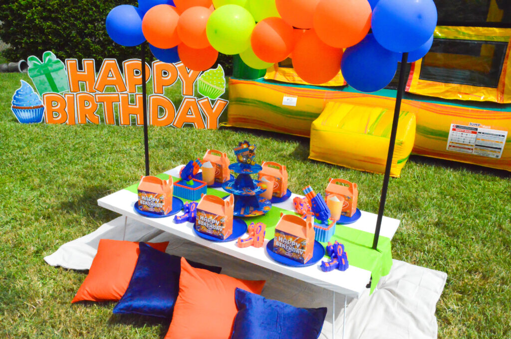 nerf picnic birthday party