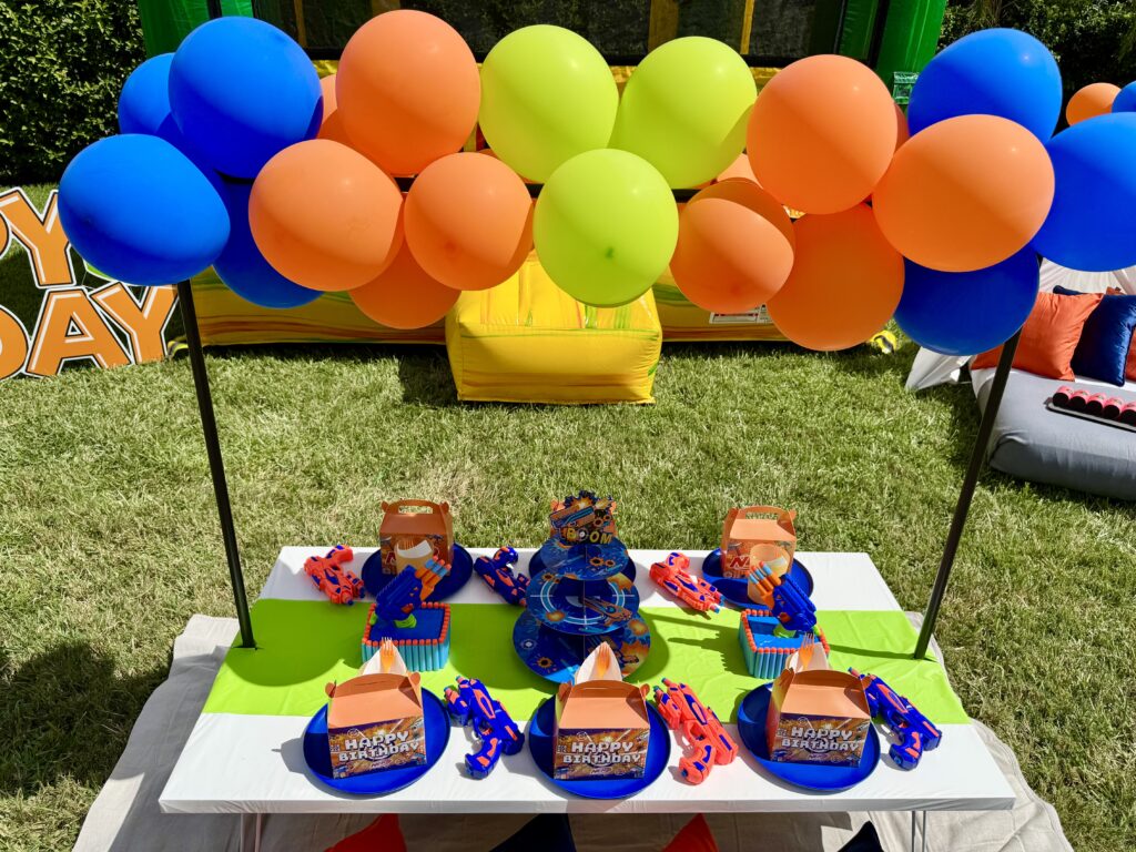 nerf picnic birthday party