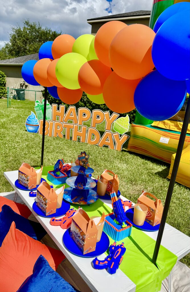 nerf picnic birthday party