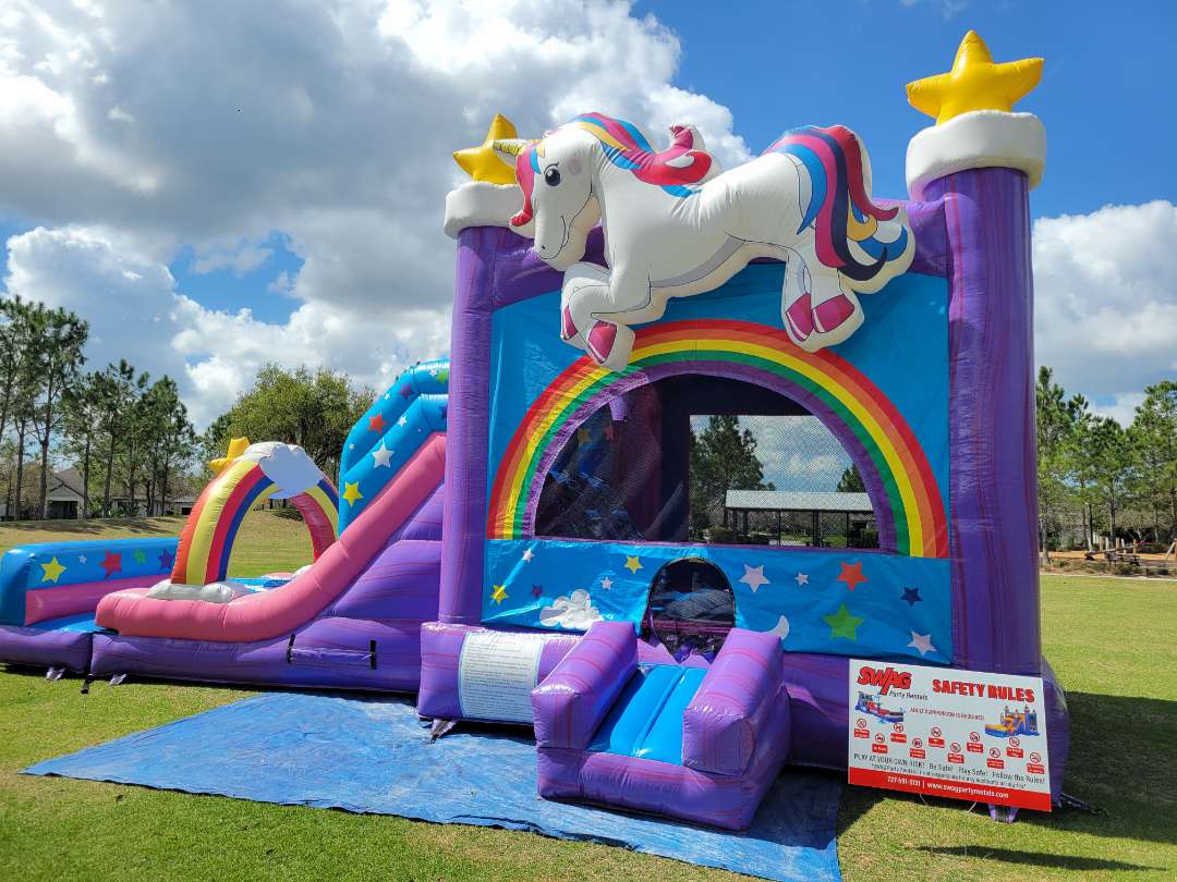 Bounce house rental in Odessa FL backyard birthday party