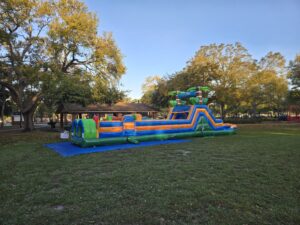 jungle trek inflatable obstacle course rental Trinity Florida school event