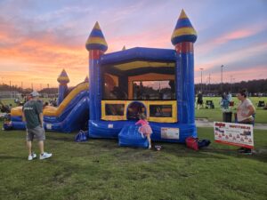 Melting Arctic bounce house and slide combo rental in Odessa Florida