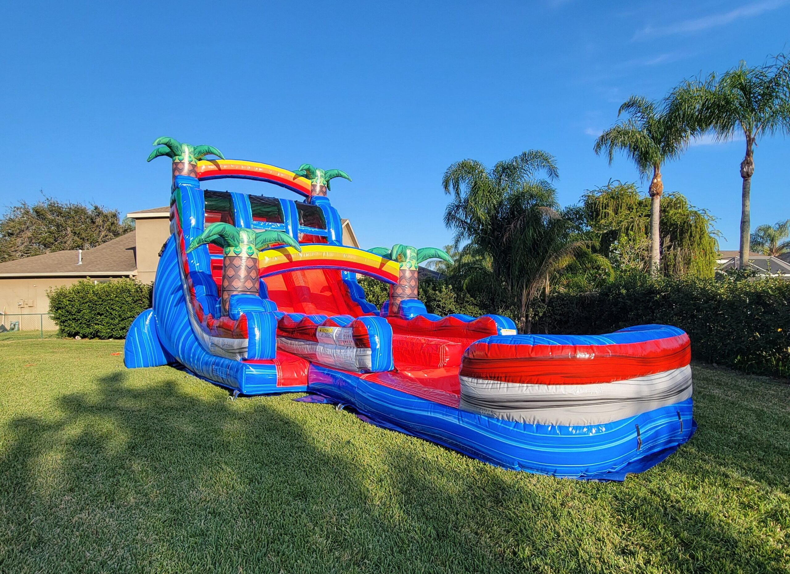 inflatable water slide rental in Land O Lakes Florida backyard party