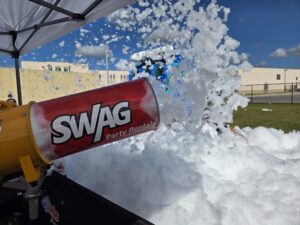 foam machine setup for party in Lutz Florida