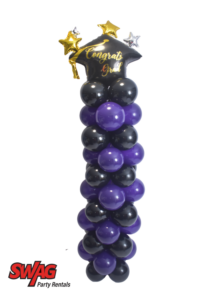 balloon column graduation backdrop