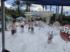 Foam party for community event in Land O Lakes