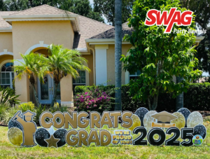 Graduation yard display in Odessa Florida