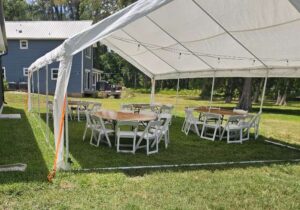 table and chair setup New Port Richey Florida church event seating