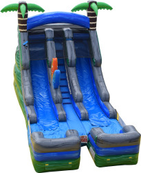 16ft Dual Lane Tropical Water Slide