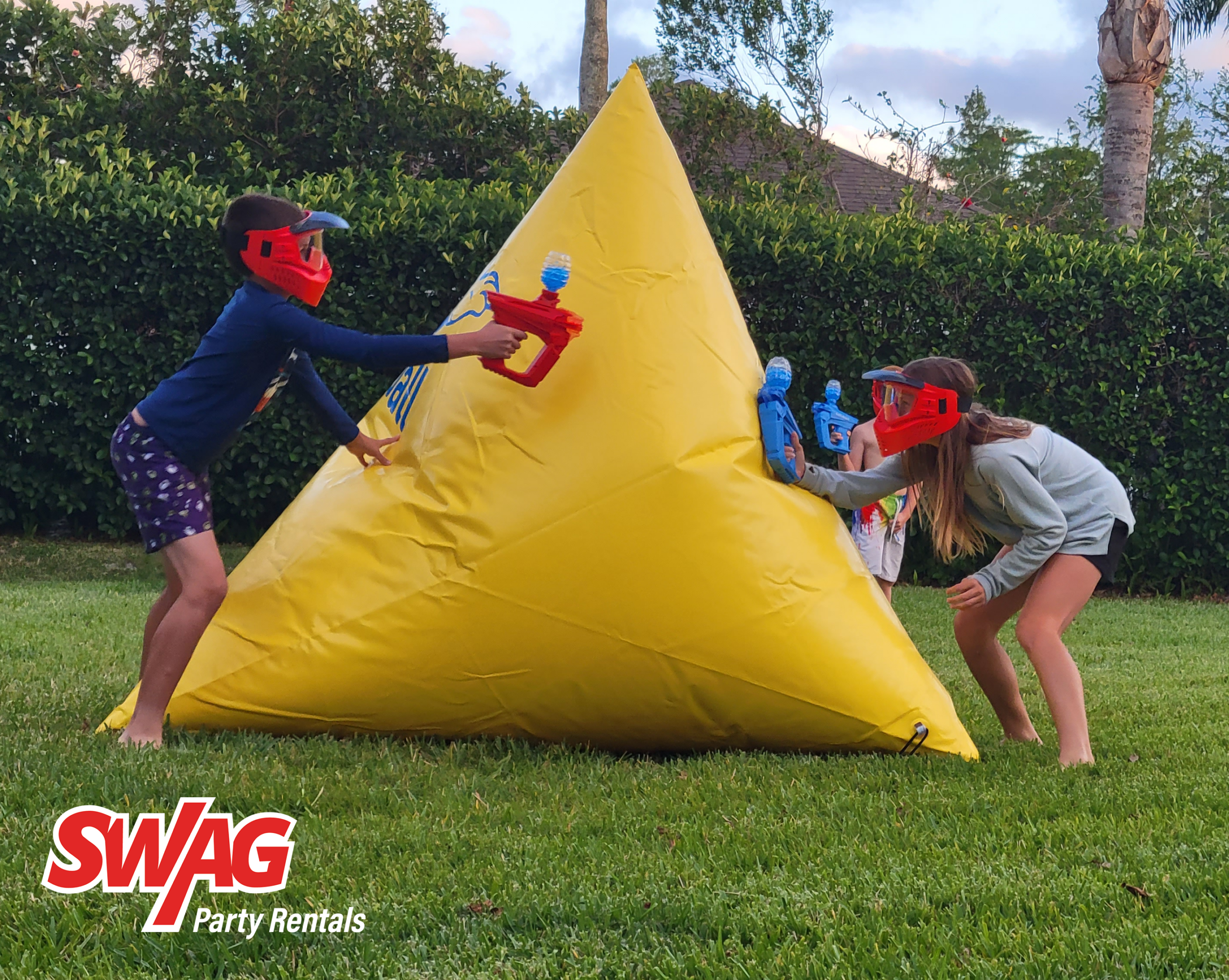 Kids playing Gellyball at a birthday party in Odessa FL