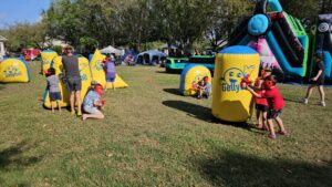 Gellyball action at birthday party