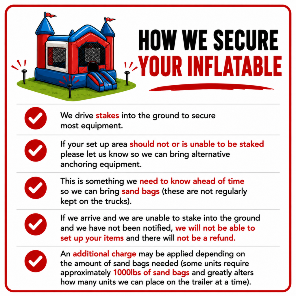 securing a bounce house in odessa fl
