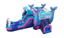 mermiad203 1784066157 Mermaid Wet/Dry Combo Dual LaneWater Slide & Bounce House